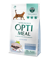 Optimeal Сухой корм для взрослых кошек с высоким содержанием трески 700 гр