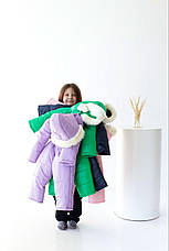 Зимовий дитячий теплий комбінезон від 1 року (86, 92, 98, 104, 110, 116 розмір) з капюшоном, фото 5