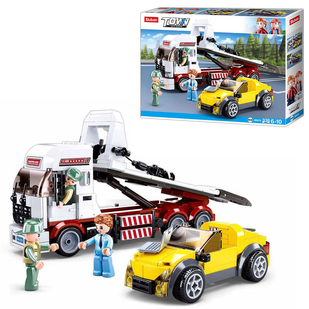 Конструктор SLUBAN M38-B0879 эвакуатор, машинка, фигурки, 338дет, фото 1