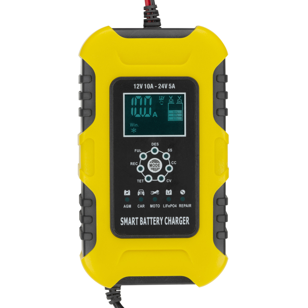 Зарядний пристрій 12V/10A 24V/5A для GEL, AGM, Li-Ion, LiFePO4 акумуляторів