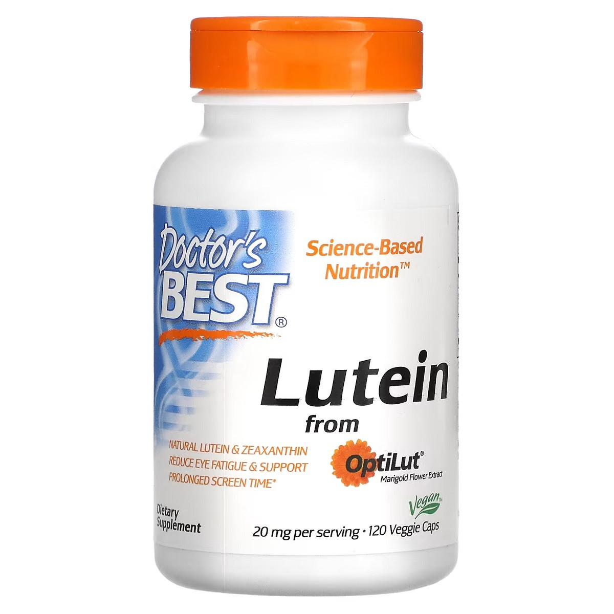 Лютеїн 10мг, OptiLut, Doctor's s Best, 120 гельових капсул