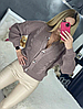 Р 44-52 Жіночий в'язаний светр на ґудзиках косичка 022, фото 2