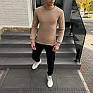 Унісекс світшот на зиму Pobedov 007 пісочного кольору, фото 3