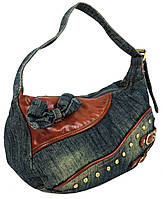 Небольшая женская джинсовая коттоновая сумочка Fashion jeans bag синяя TopShop TS