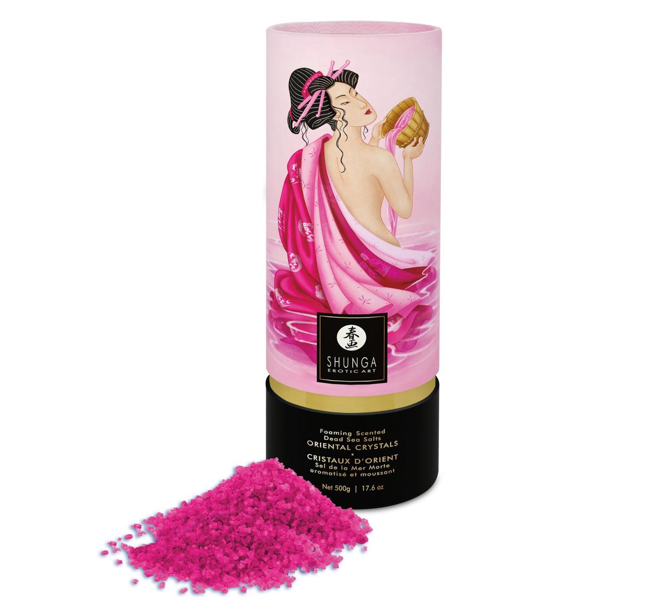 Соль для ванны Shunga Oriental Crystals Bath Salts Aphrodisia (500 г), соль Мертвого моря - фото 5 - id-p1714269290