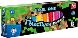 Пластилін Школярик Pixel One, 12 кв, 150 г