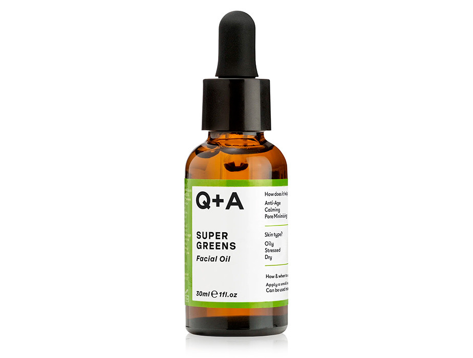 Мультивитаминное масло для лица Q+A Super Greens Facial Oil, 30мл (5060486264360) - фото 1 - id-p1714282799