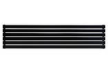 Горизонтальний дизайнерський радіатор опалення ARTTIDESIGN Livorno ІІ G 6/408/1800 чорний матовий, фото 3