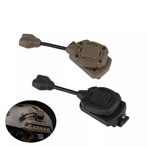 Ліхтарик тактичний на шолом білий + ІЧ. Койот