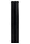 Дизайнерський вертикальний радіатор опалення ARTTIDESIGN Livorno II 4/1800/272/50 чорний матовий, фото 4