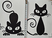 Наклейка на стіну, вінілові наклейки на ноутбук, вимикачі "милі 4 котики" (лист 18 см*57 см), фото 2