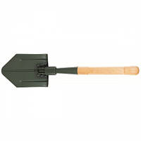 Лопата военная саперная MFH 27022 (складная, деревянная ручка)
