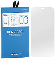 Захисне скло iPhone 12/12 Pro прозоре 0.3 mm 9H Glass Pro+ Premium Screen Protector Momax (PZAP20MB1T)