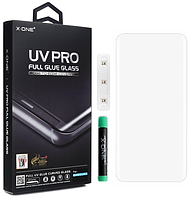 Захисне скло Samsung G980F Galaxy S20/G981B 3D протиударне UV Pro Full Glue Glass X-One (у комплекті