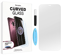 Захисне скло iPhone 12 mini 3D UV Curved Glass Nano Optics (в комплекті ультрафіолетова лампа;