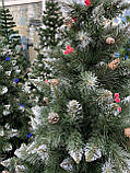Ялинка штучна Елітна 1.8м з шишкою і каліною(Червона та Синя), фото 10