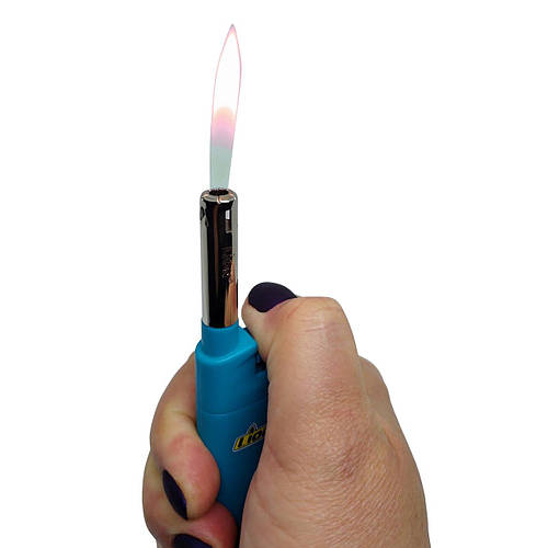 Зажигалка пьезо бытовая газовая Lion LP-8870 Neon с длинным носиком для ...