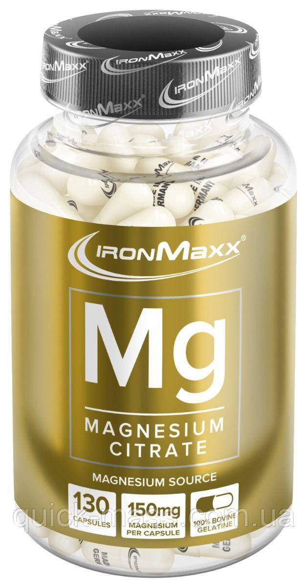 Вітаміни магній цитрат Ironmaxx Magnesium - 130 капс