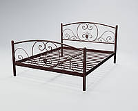 Кровать металлическая Нимфея с изножьем Бордо 140*190 см (Tenero TM)