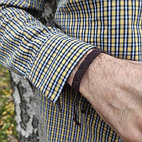 Чоловічий браслет ручного плетіння макраме "Мітра" CHARO DARO (коричневий)