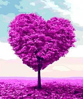 Діамантова вишивка. Картина на підрамнику "Дерево кохання", 30х40 см, квадратні стрази