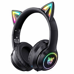 Навушники Bluetooth ONIKUMA Gaming CAT B90 з підсвічуванням, Black