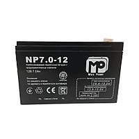 Аккумулятор 12В 7Ач MAXPOWER (SZMP) AGM NP12-7 для ИБП, UPS, ББП