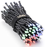 Світлодіодна Smart LED-гірлянда Twinkly Strings RGB 100, 8 м, BT+WiFi, Gen II, IP44 кабель чорний, фото 3