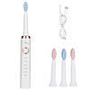 Електрична зубна щітка SHUKE SK-601 з 4 насадками White (99272), фото 7