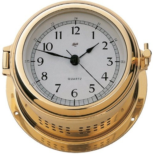 Годинники-ілюмінатор для човна і катера Schatz 100 мм латунь Delite з акриловим склом і гумовим ущільнювачем, фото 1