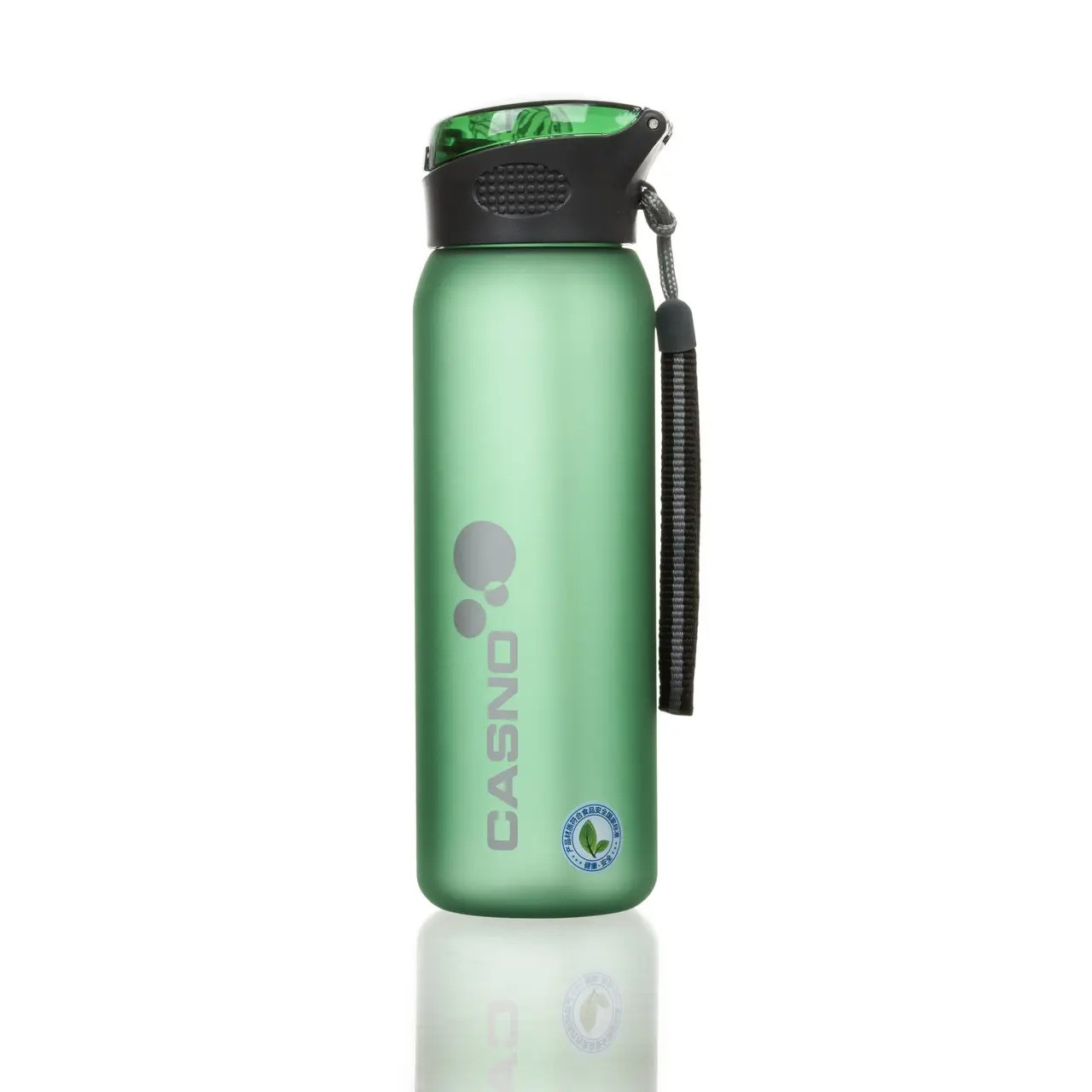 Пляшка для води CASNO 600ml з трубочкою зелена