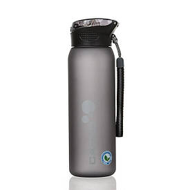Пляшка для води CASNO 600ml з трубочкою сіра