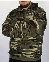 Куртка мужская камуфляжная с капюшоном на черном меху большие размеры 4XL,5XL,6XL,7XL,8XL Венгрия