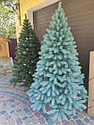 Ялинка штучна лита Буковельська 2.3 м блакитна висока новорічна пишна з пластику, фото 3