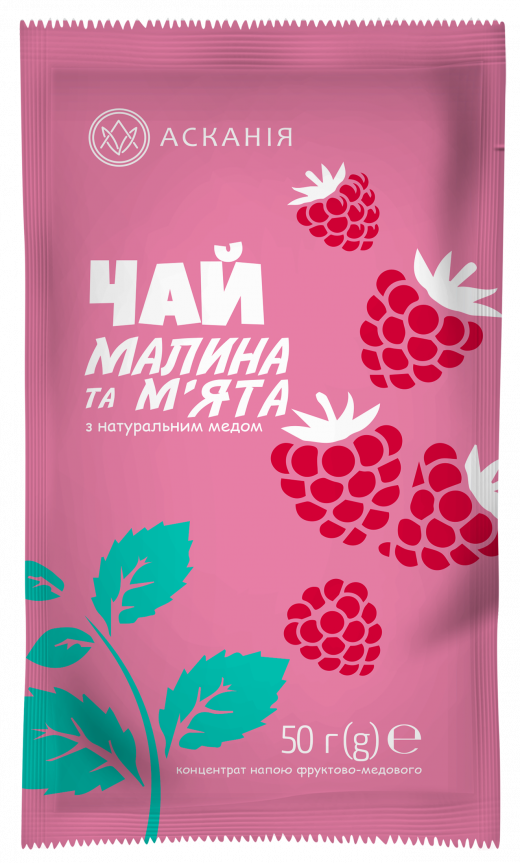 Чай фруктово-медовий Асканія Малина та М'ята 50 г