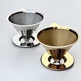 Пуровер.Воронка для заварювання кави, срібло, фото 6