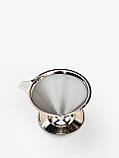 Пуровер.Воронка для заварювання кави, срібло, фото 3