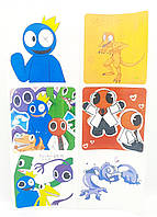 Наліпки Rainbow Friends 6 штук формат А4