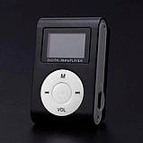 Mp3 плеєр з екраном на вбудованому акумуляторі з навушниками, колір чорний, фото 2