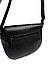 Сумка жіноча шкіряна через плече маленька чорна, фото 5