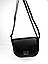 Сумка жіноча шкіряна через плече маленька чорна, фото 7