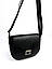 Сумка жіноча шкіряна через плече маленька чорна, фото 8
