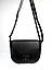 Сумка жіноча шкіряна через плече маленька чорна, фото 10