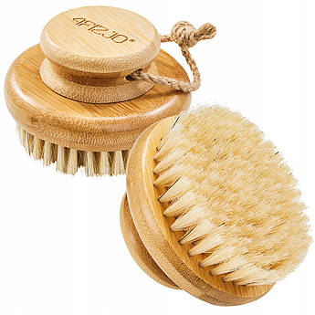 Щітка для сухого масажу тіла 4FIZJO з натуральним ворсом 4FJ0350 .