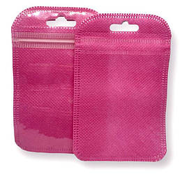 Пакет Zip-lock для виробів, Напівпрозорий, колір рожевий, розмір 7х11 см, в уп. +-50 шт