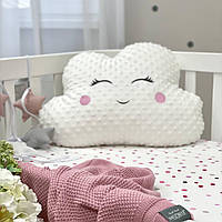 Подушка декоративная Облако Minky розовые щечки