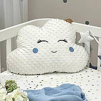Подушка декоративная Облако Minky голубые щечки