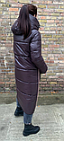 Жіноча зимова куртка, шоколад, фото 4