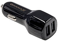 Автомобильное зарядное устройство Grand-X (2USB 2.1A) Black (CH-26)