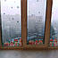 Новорічна наклейка на вікно Акварельне містечко (декор вікон вітрин новорічні прикраси) матова 735х200 мм, фото 5